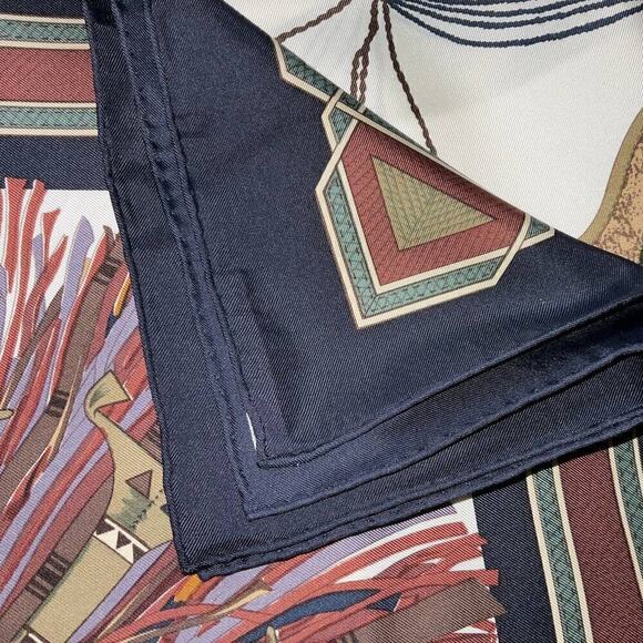 Hermes Hermès Cuirs Du Desert Silk Scarf 90cm Square Carre - Picture 15 of 16